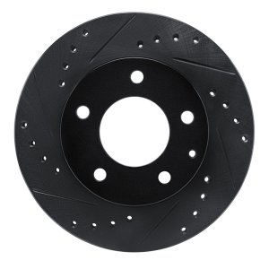 Ford Probe Brake Rotor (1) - Front Left - R1 Concepts - Drilled & Slotted - Black - `93-`03